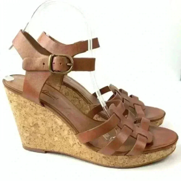 Lucky brand platform wedges 9 39 willows leather - Picture 2 of 9